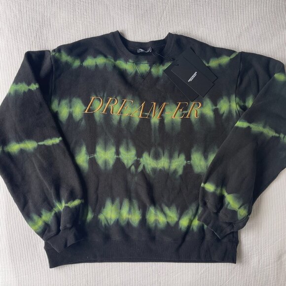 Christian Dada Black and Green Overdyeing Sweatshirt - Picture 4 of 9